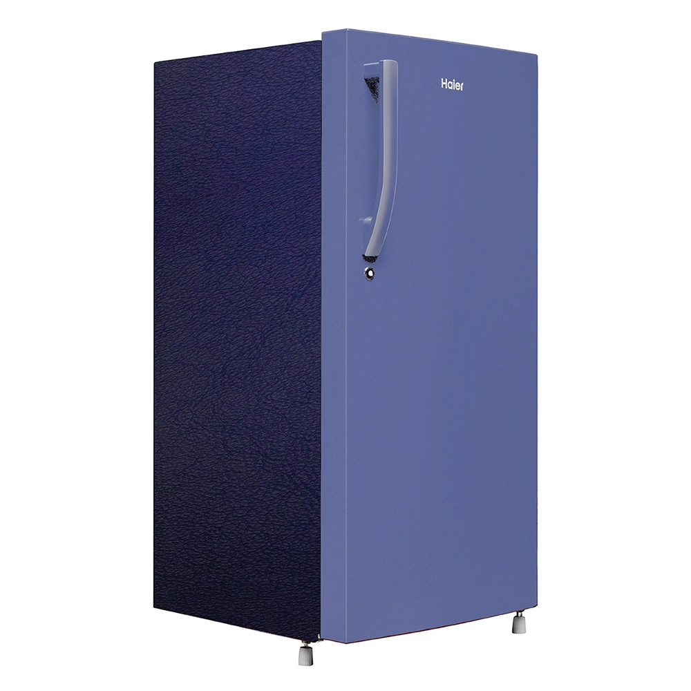 Haier 190L 2 Star Direct Cool Single Door Refrigerator with Toughened Glass Shelf in Stylish radish Blue finish HRD-2102BRB-P